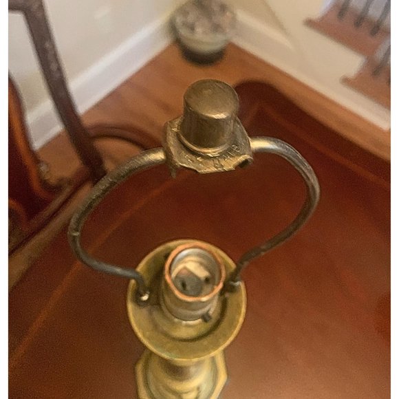 Vintage Solid Brass Table Lamp MCM 26.5 in Tall No Shade Beautiful Patina - Picture 5 of 8